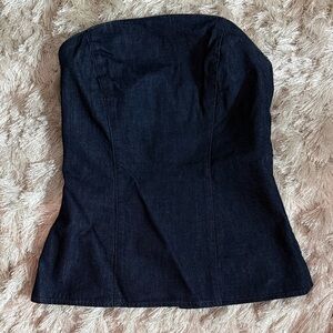 Zara Strapless Denim Top